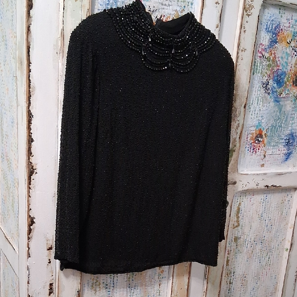 Frank Usher Hand Beaded Top